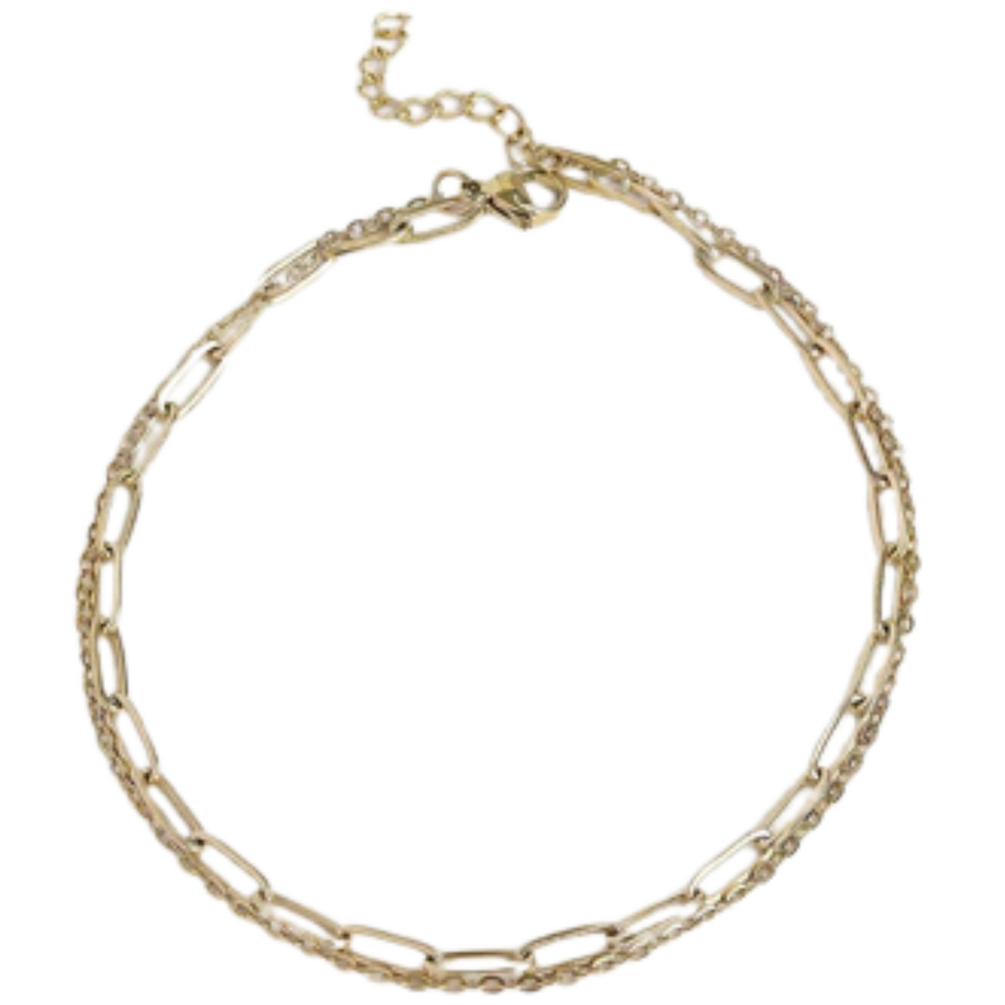Paperclip Double Anklet - IN STOCK