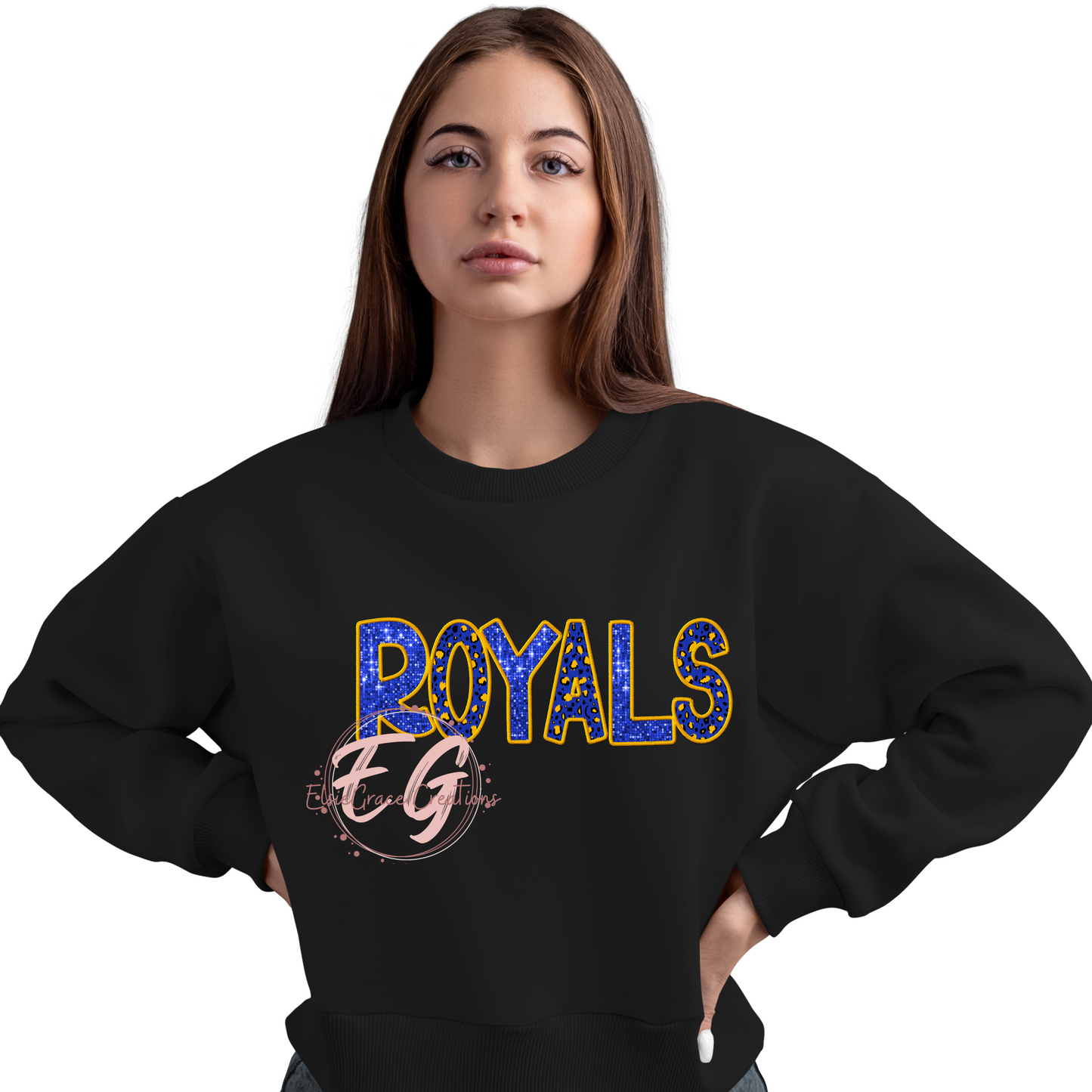 GC Faux Glitter Crewneck Sweatshirt