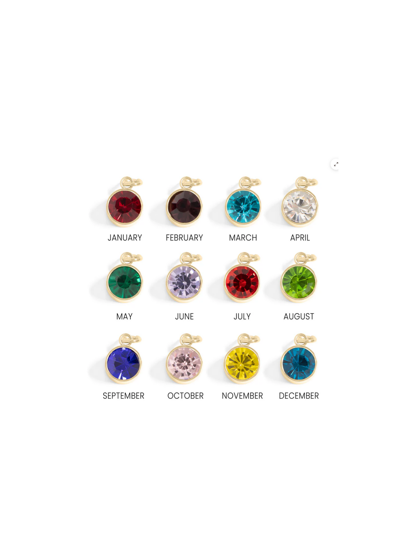 Birthstone Paperclip Necklace - IN STOCK