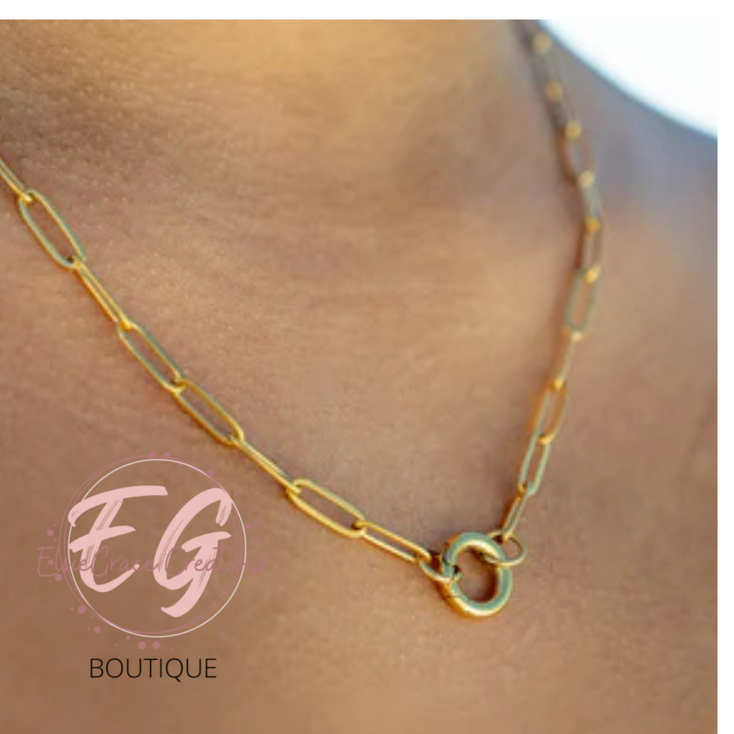 Birthstone Paperclip Necklace - IN STOCK