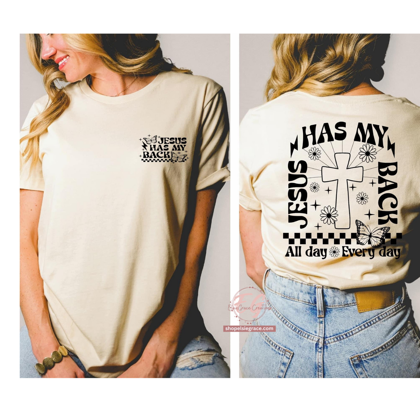 Jesus has my back Tee or Sweatshirt