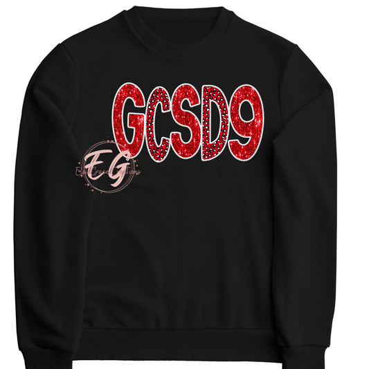 GC Faux Glitter Crewneck Sweatshirt