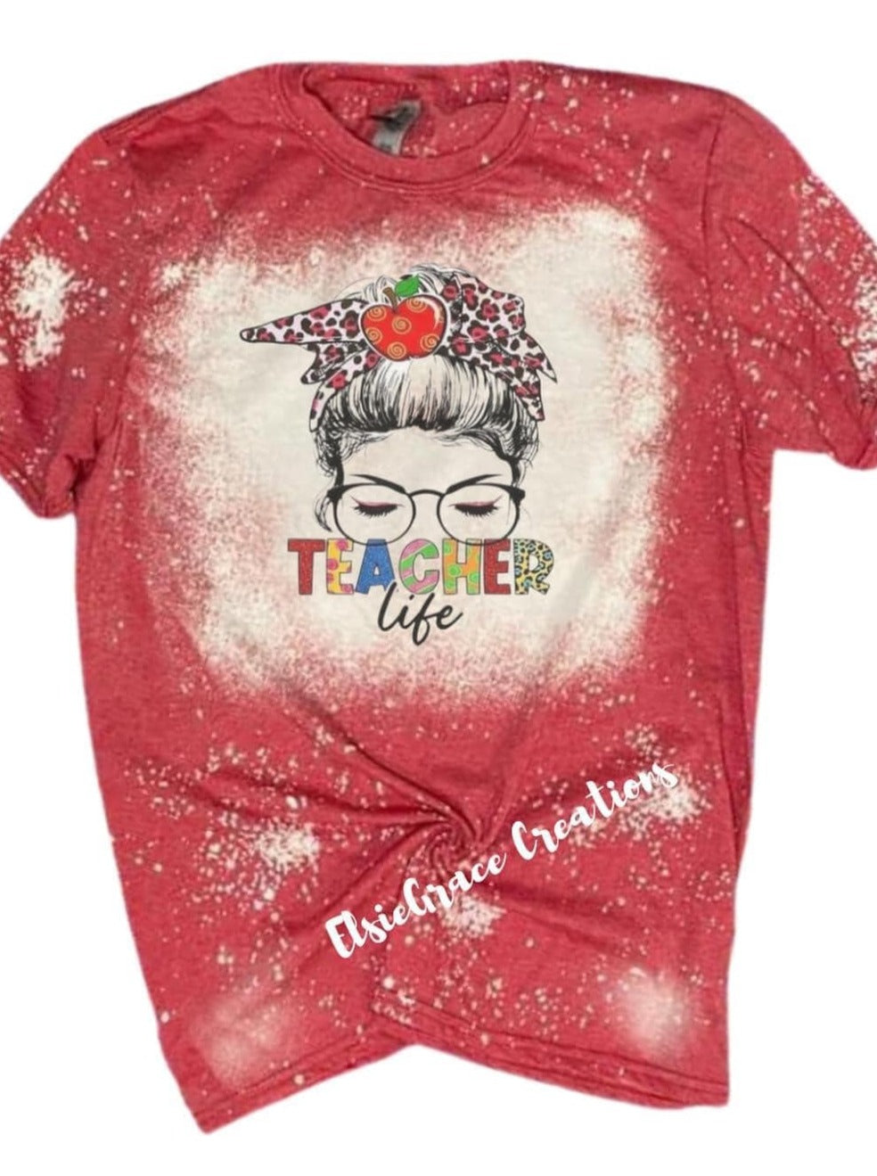 TEACHER LIFE BLEACHED TEE