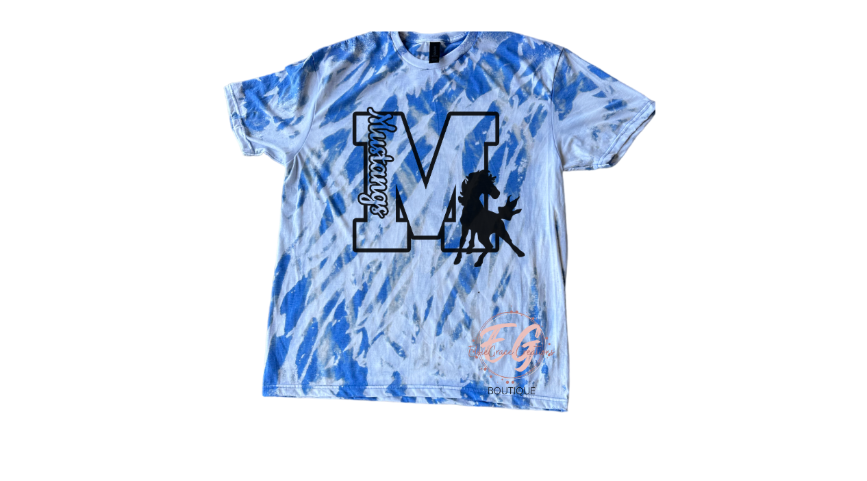 VARSITY LETTER BLEACHED TEE