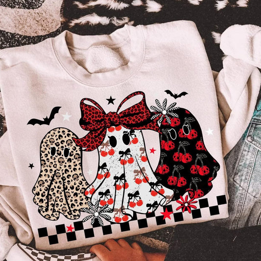 Cherry Bow Ghosts T-Shirt / Sweatshirt