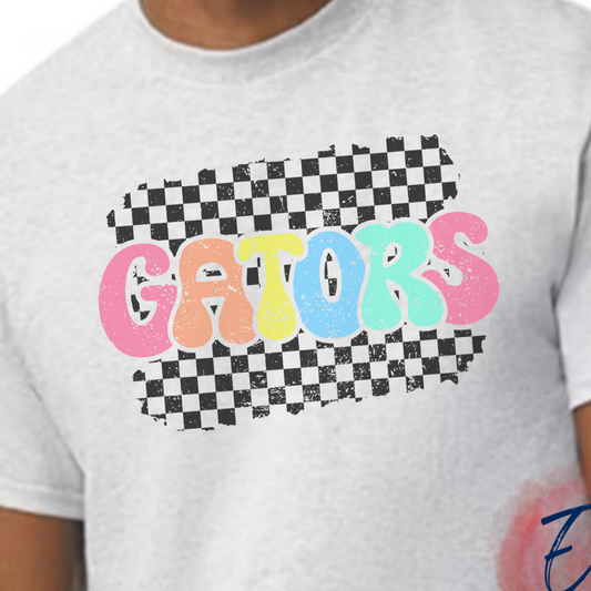 YOUTH Checkered Multi Color School T-shirt