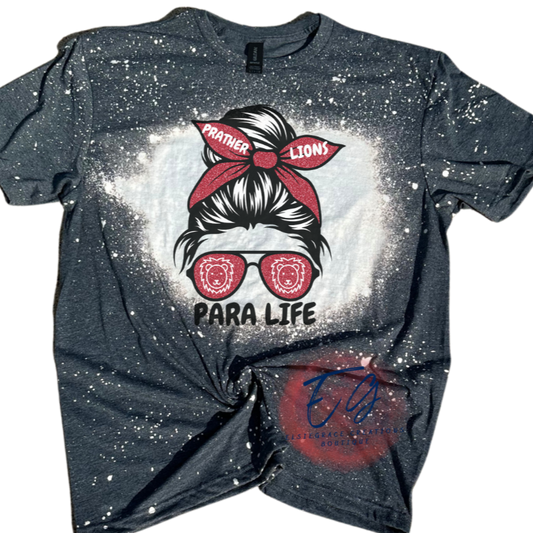 PARA LIFE MESSY BUN BLEACHED TEE