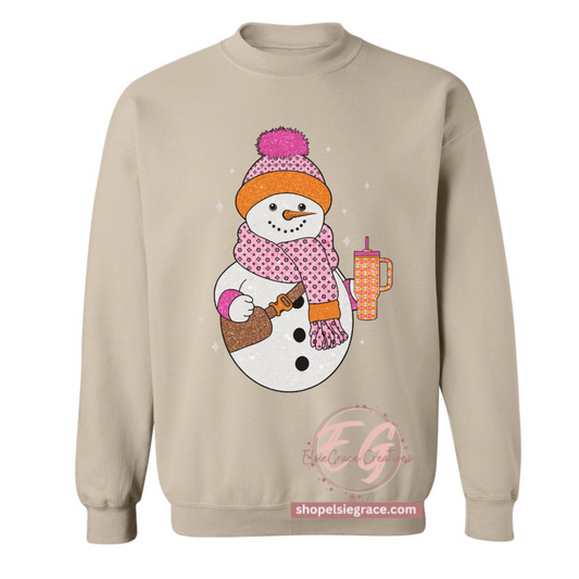 B Snowman Tee or Sweatshirt