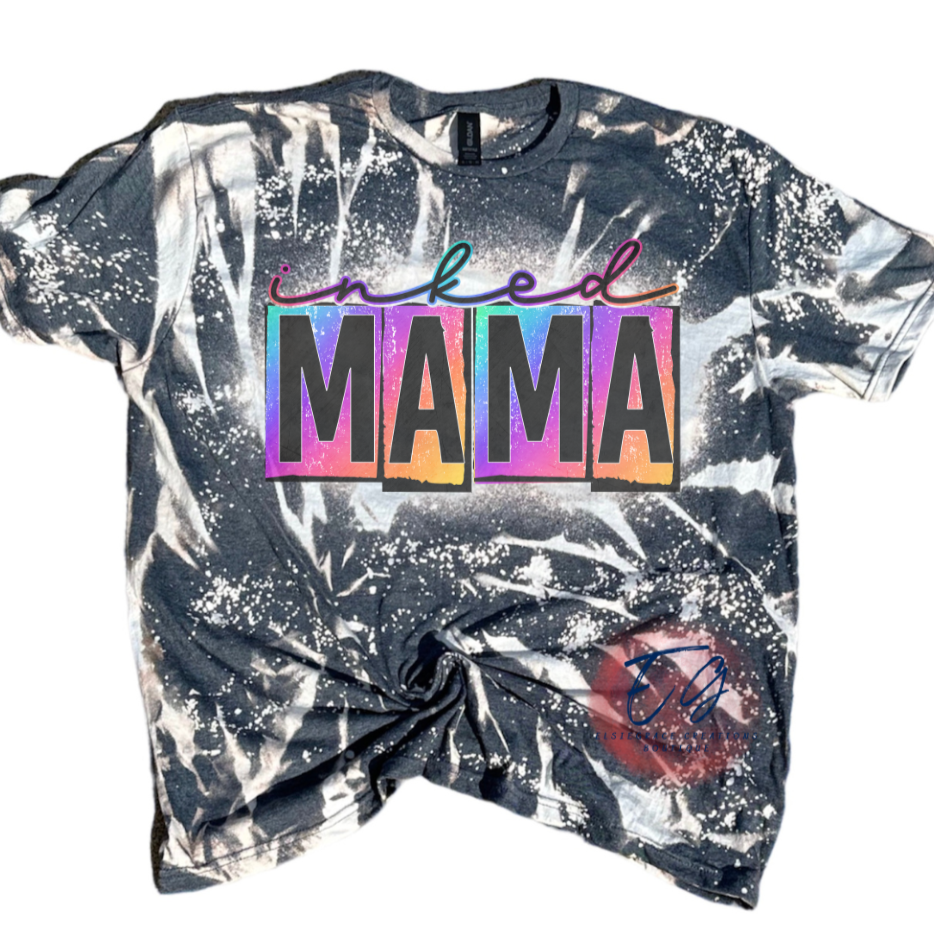 INKED MAMA BLEACHED TEE