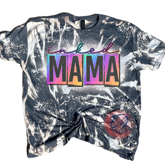 INKED MAMA BLEACHED TEE