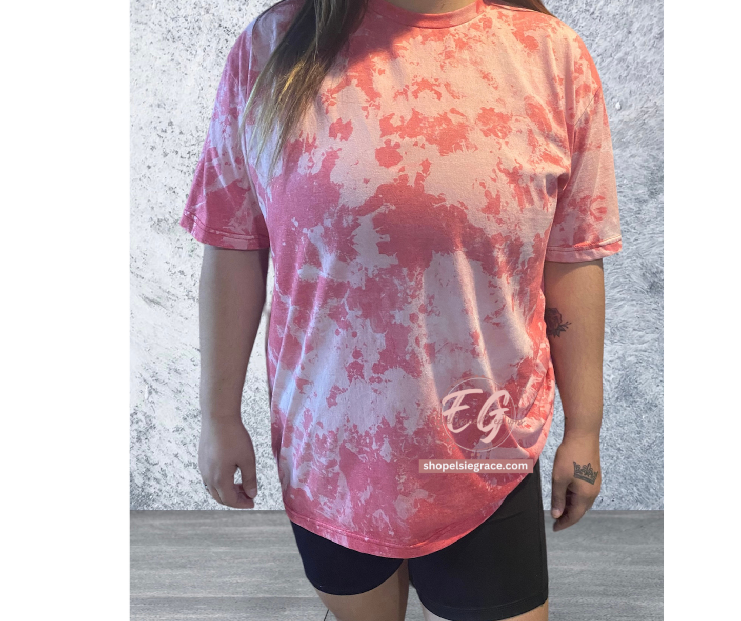 ACID WASH WHOLESALE BLEACHED TEE